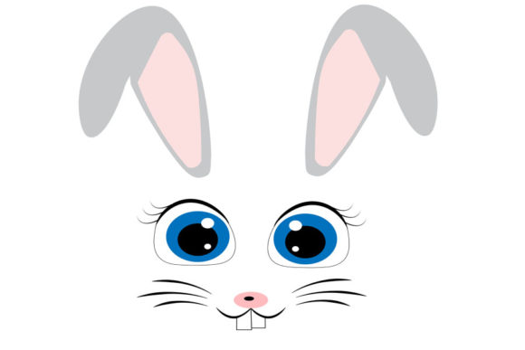 Easter Bunny Face Svg