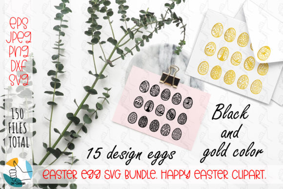 Easter Egg SVG Bundle. Happy Easter.