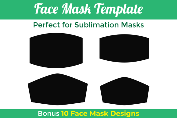 Face Mask Template SVG, Sublimation Mask