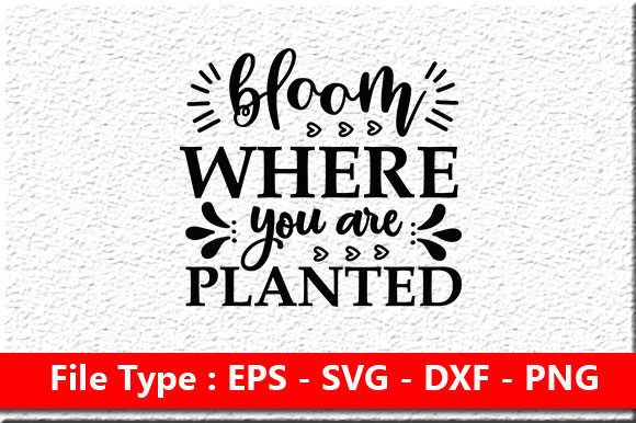 Garden Svg Design, Bloom Where You Are P