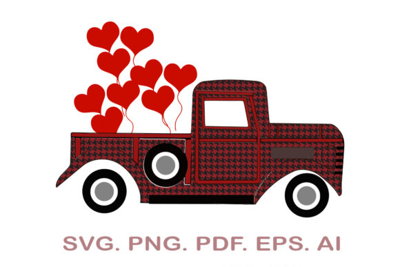 Valentine's Day Truck SVG