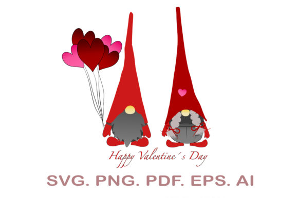Valentine's Gnomes SVG